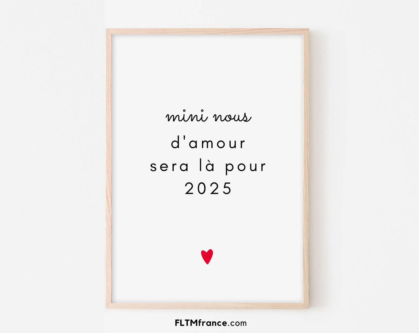 Mini nous d'amour sera là pour 2025 Annonce grossesse bébé 2025