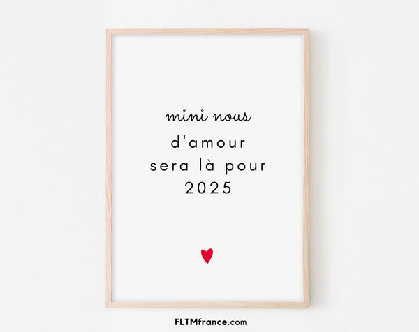 Mini nous d'amour sera là pour 2025 - Annonce grossesse bébé 2025