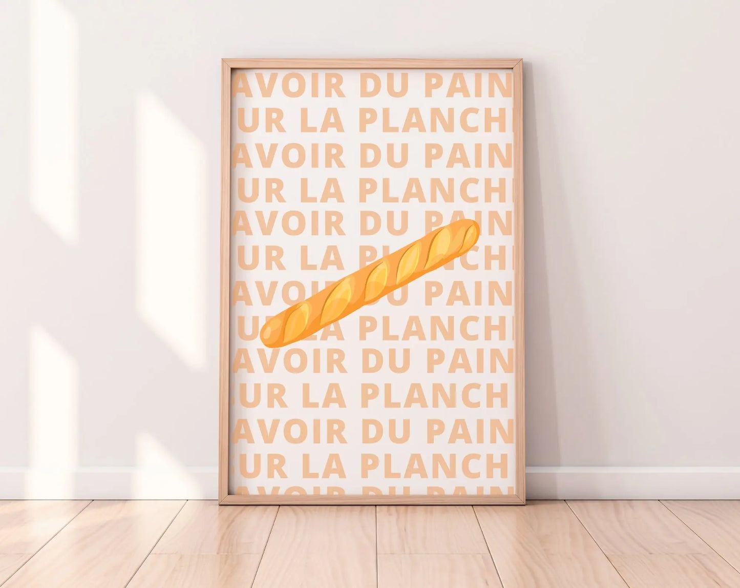 Affiche Avoir du pain sur la planche - Expression culinaire Française FLTMfrance