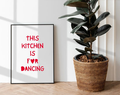 Affiche This kitchen is for dancing FLTMfrance