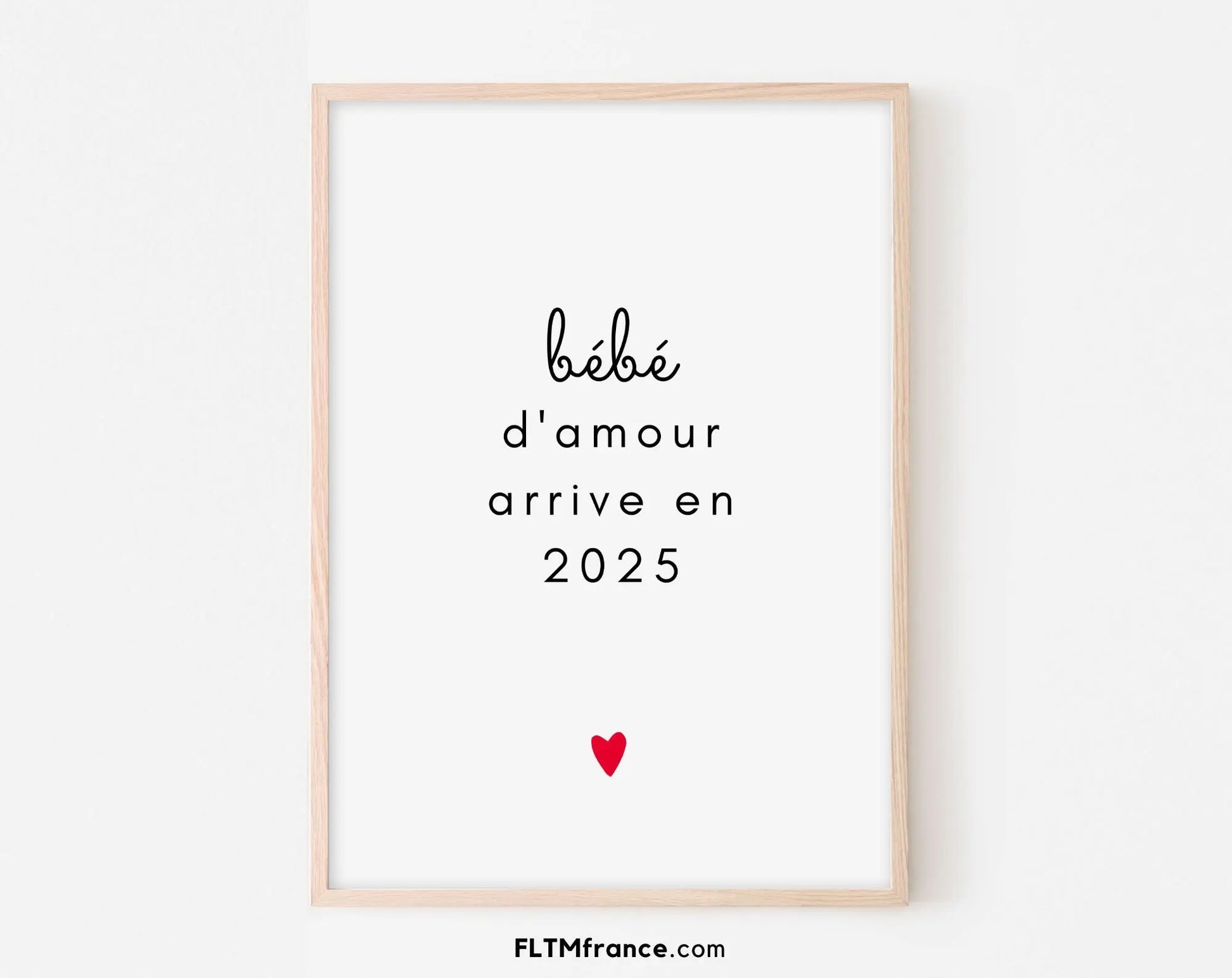 Bébé d'amour arrive en 2025 - Annonce grossesse originale FLTMfrance