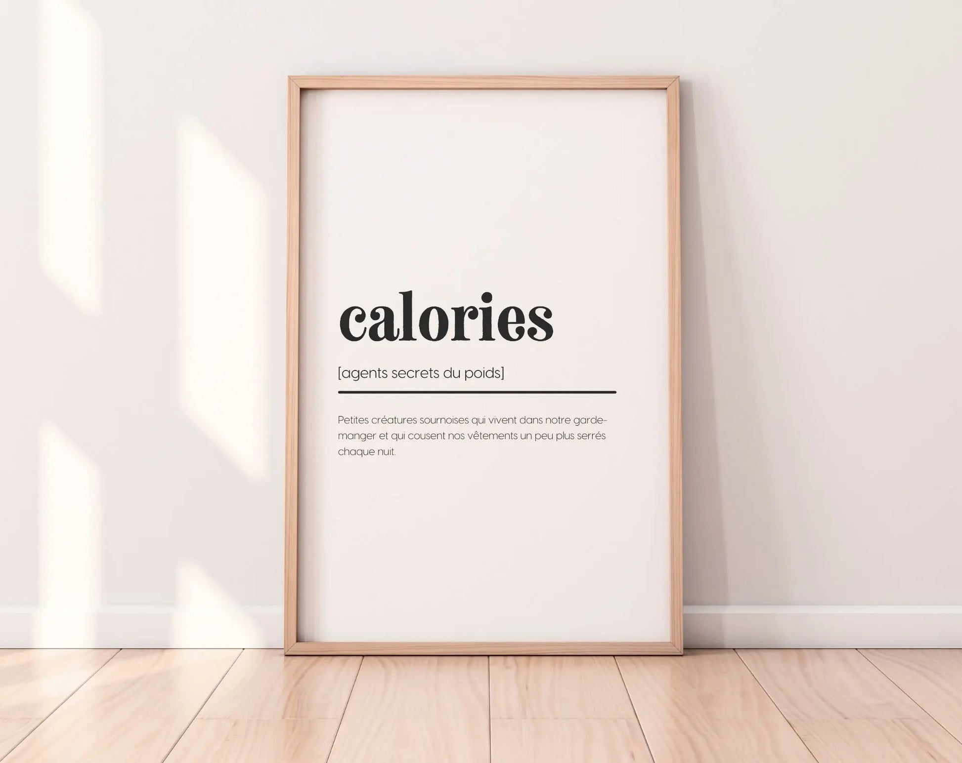 Affiche définition calories - Affiche définition humour FLTMfrance