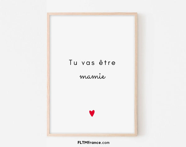 Tu vas être mamie - Carte annonce grossesse originale