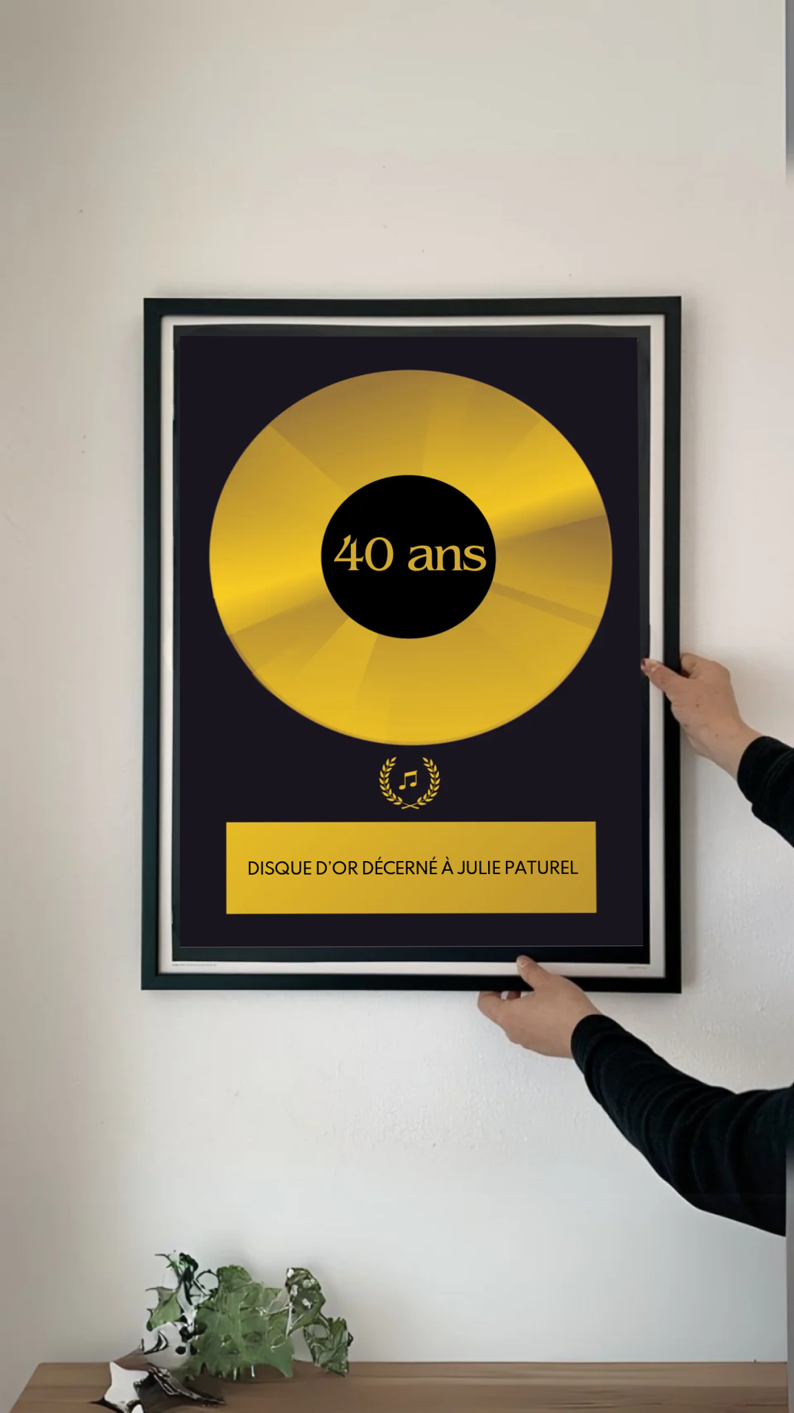 Affiche personnalisée disque d'or