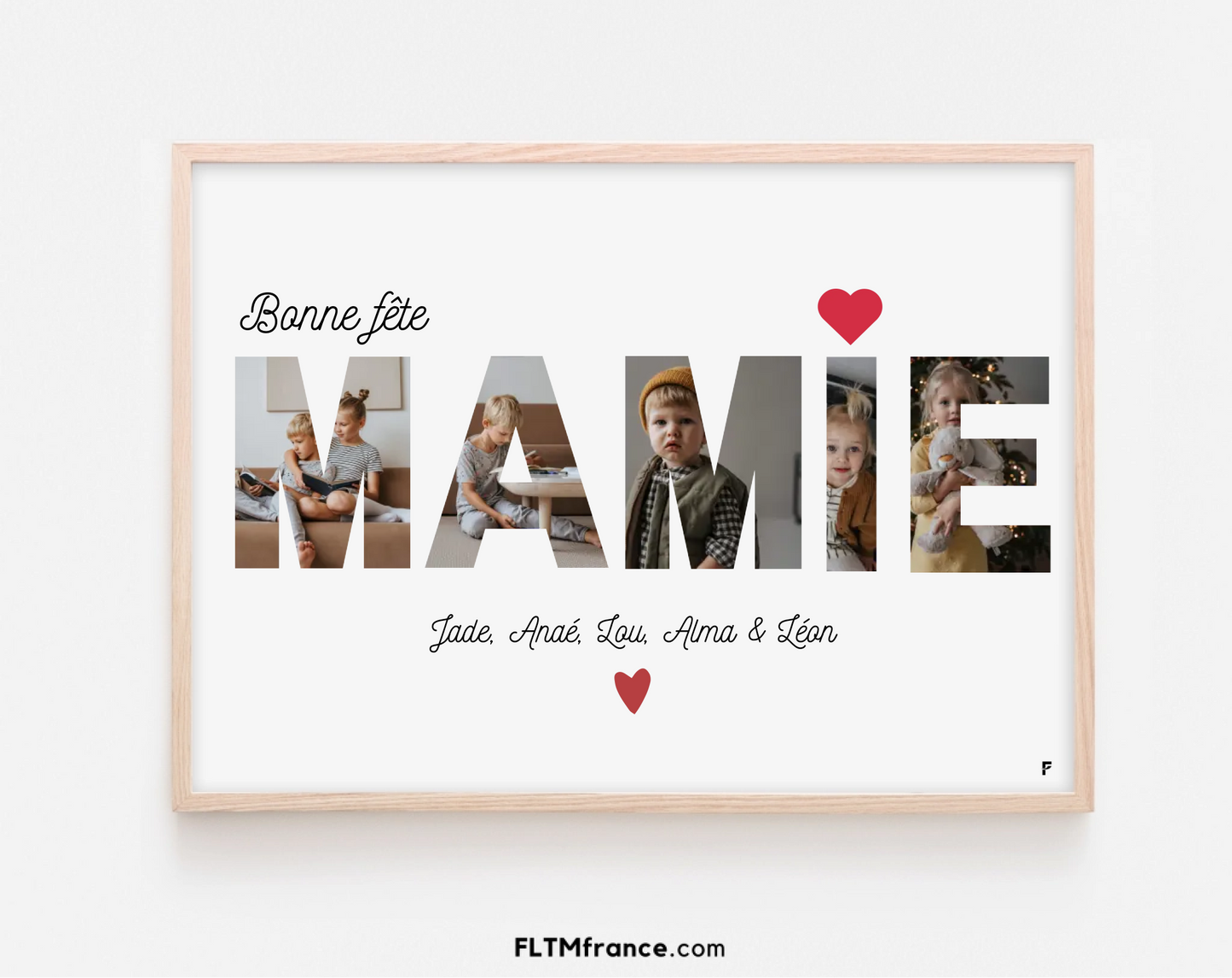 Affiche personnalisée Bonne fête Mamie FLTM