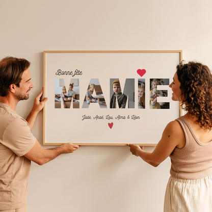 Affiche personnalisée Bonne fête Mamie FLTM