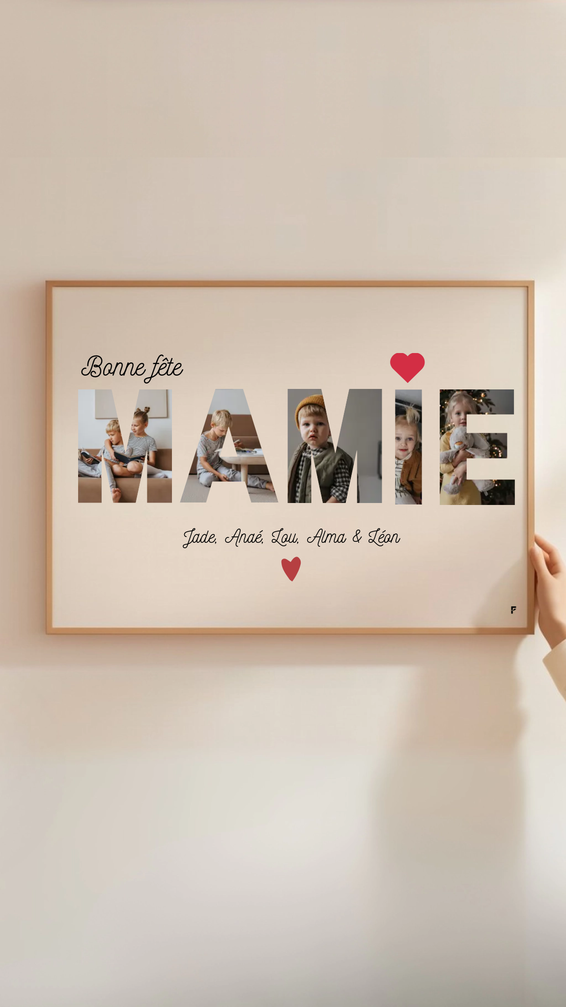 Affiche personnalisée Bonne fête Mamie FLTM