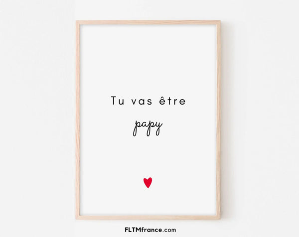 Tu vas être papy - Carte annonce grossesse originale