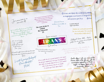Livre d’or 18 ans à imprimer