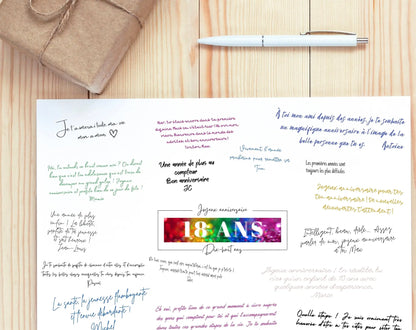 Livre d’or 18 ans à imprimer