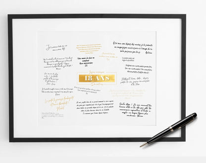 Livre d’or 18 ans à imprimer