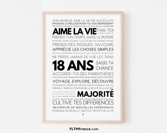 18 ans les mots - Affiche anniversaire FLTMfrance