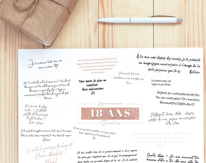 Livre d’or 18 ans à imprimer