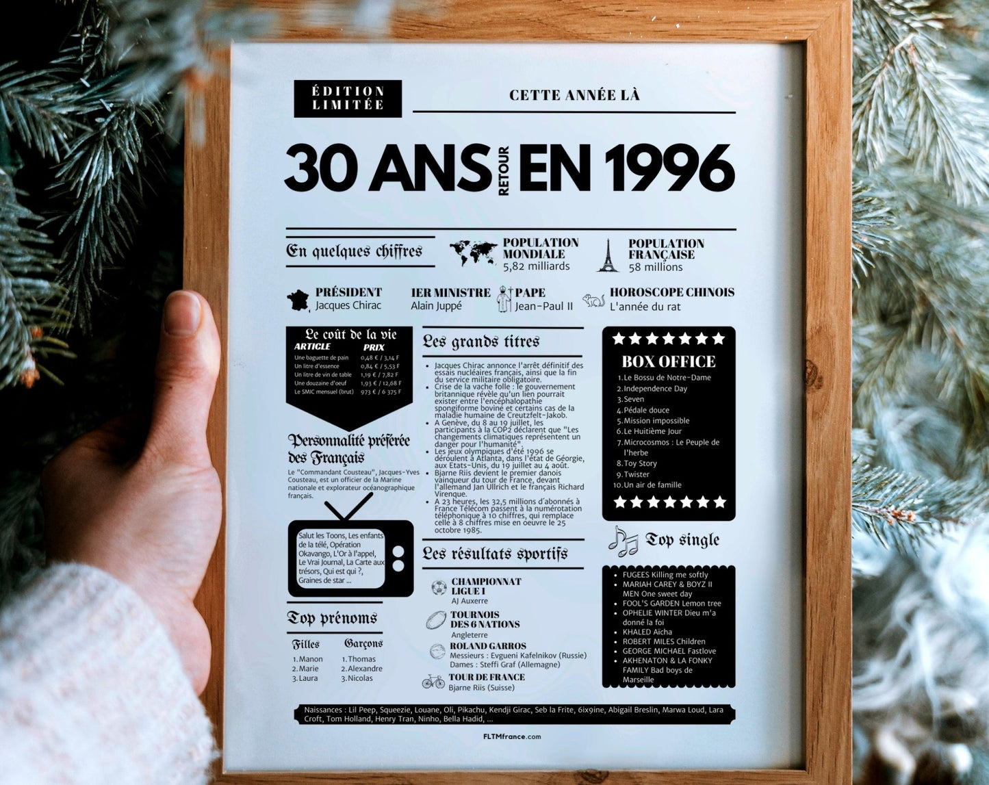 Affiche 30 ans retour en 1996 - Journal de l'année FLTM