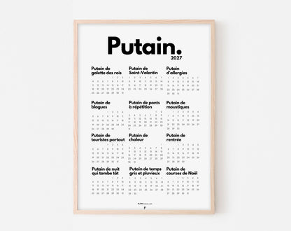 Calendrier Putain personnalisé 2027 officiel à imprimer – FLTM