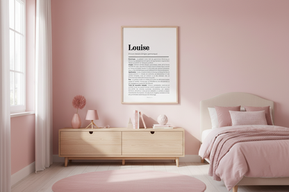 Affiche prénom Louise à imprimer FLTM