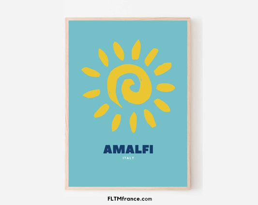 Affiche Amalfi Italy -  Lieux célèbres de voyage FLTMfrance