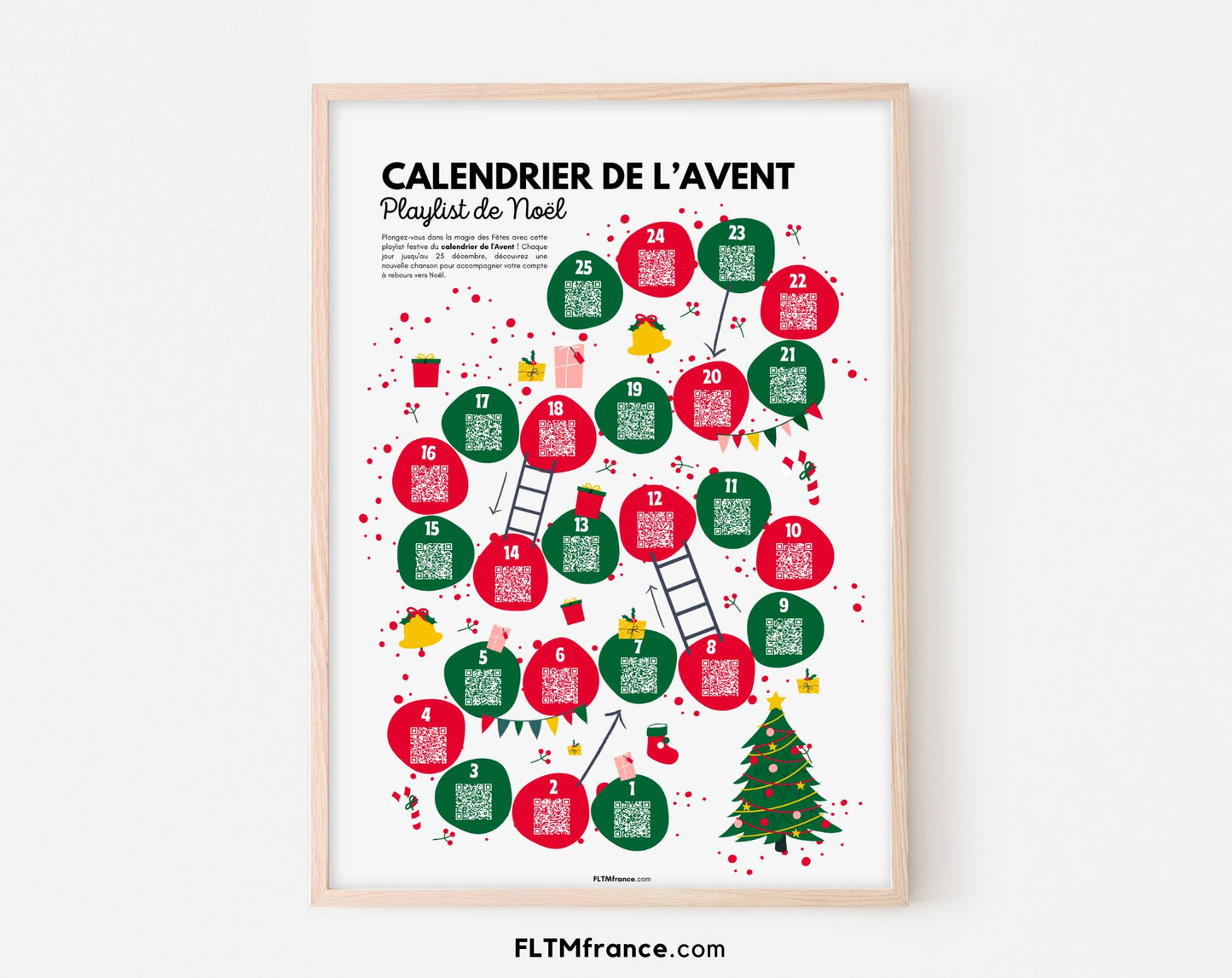Calendrier de l'Avent musical numérique - Playlist de Noël FLTMfrance