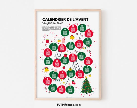 Calendrier de l'Avent musical numérique - Playlist de Noël FLTMfrance