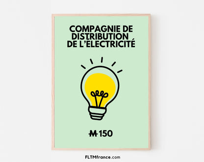 Affiches inspirée du jeu Monopoly FLTMfrance