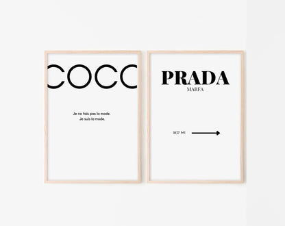 2 affiches Coco et Prada FLTMfrance