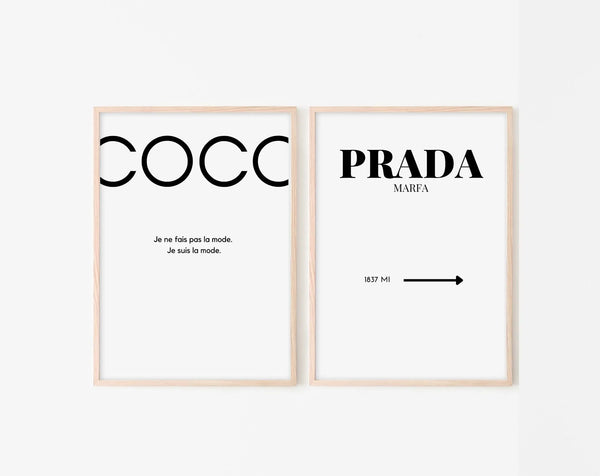 2 affiches Coco et Prada