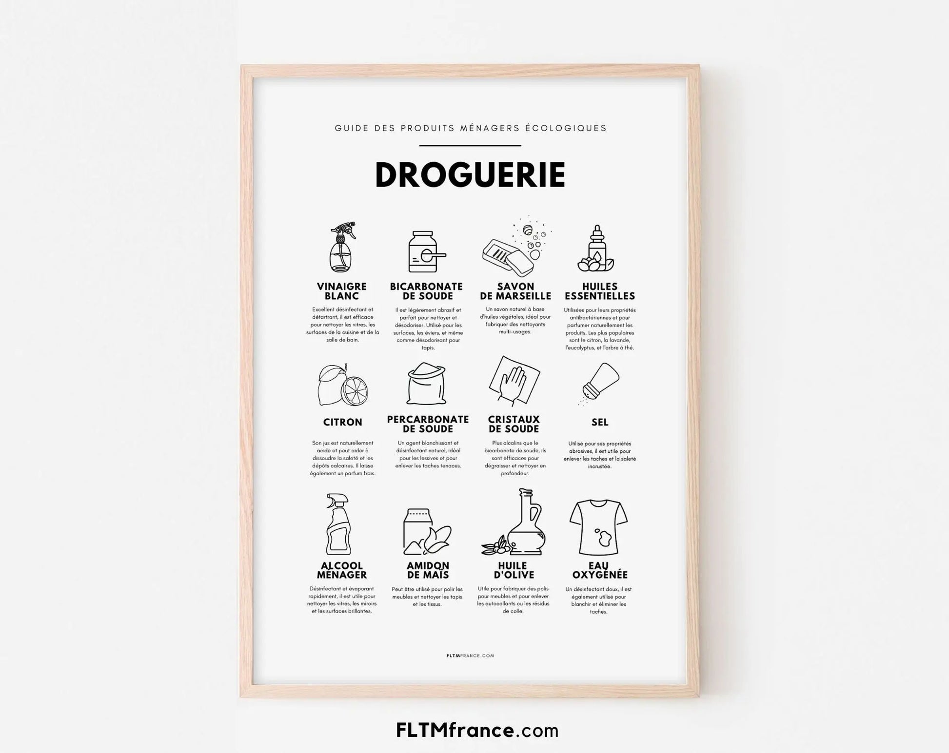 2 affiches Guide des taches et droguerie FLTMfrance