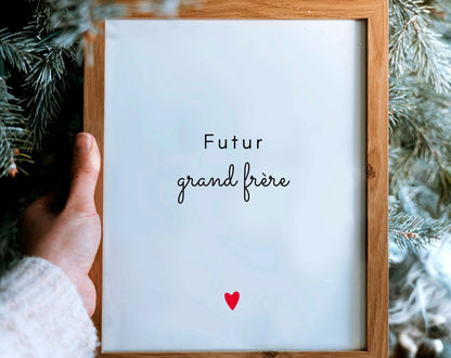 2 affiches "Futur grand frère et future grande sœur" - Annonce grossesse originale FLTMfrance