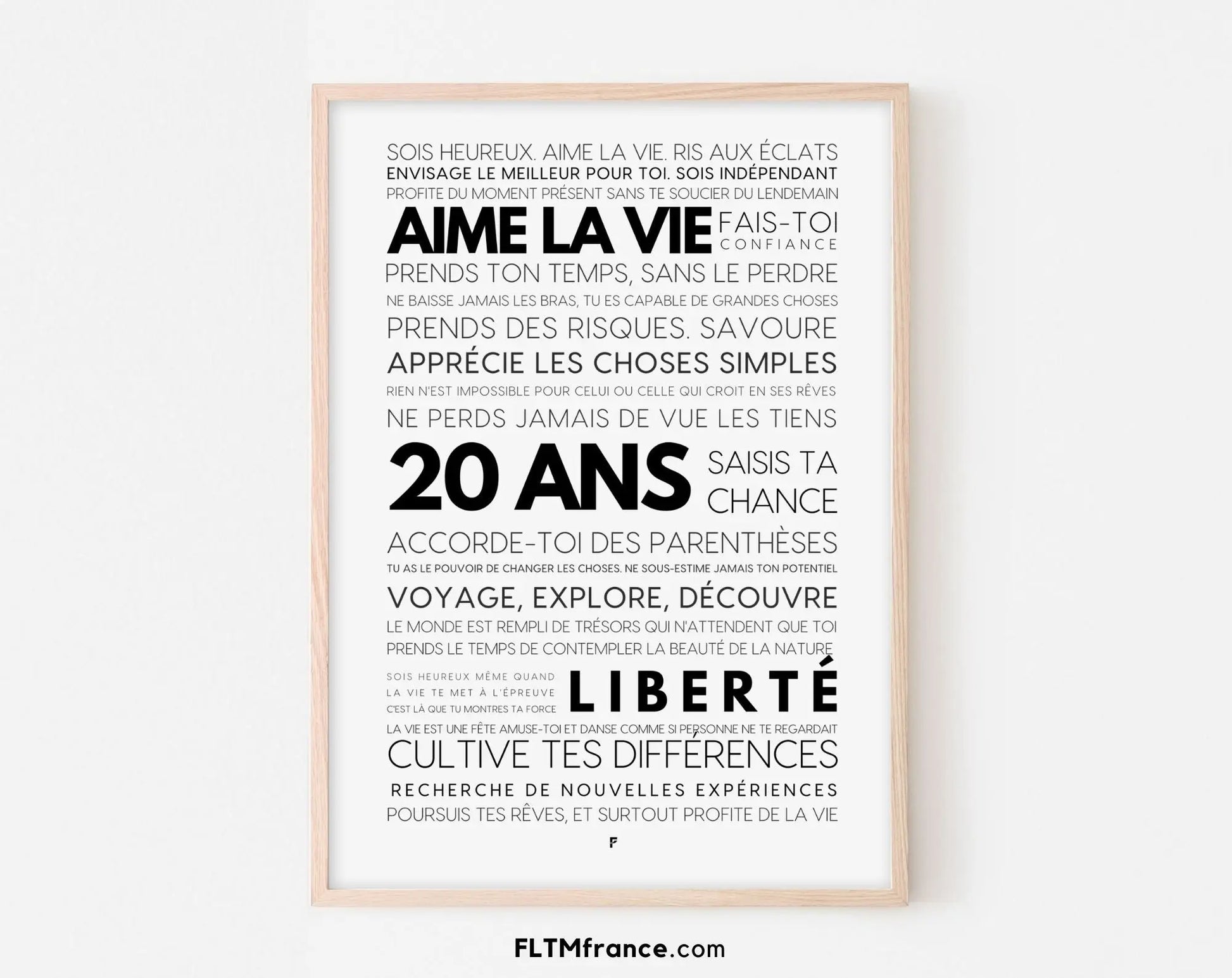 20 ans les mots - Affiche anniversaire FLTMfrance