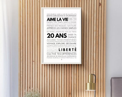 20 ans les mots - Affiche anniversaire FLTMfrance