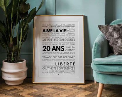 20 ans les mots - Affiche anniversaire FLTMfrance