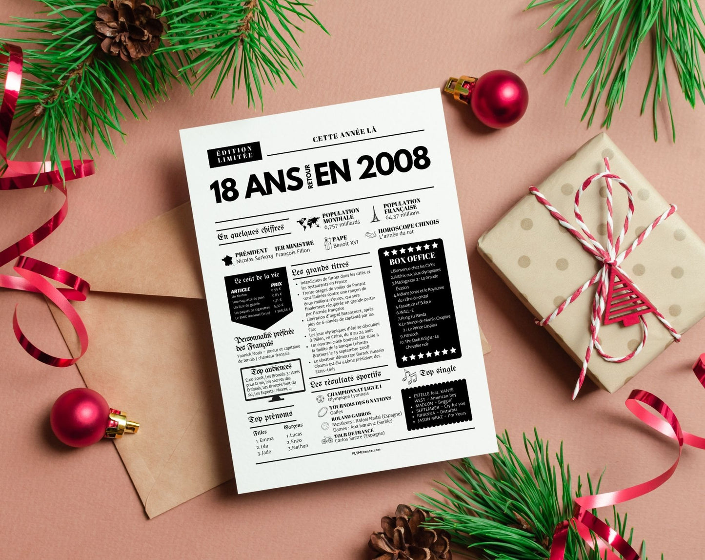 Affiche 18 ans retour en 2008 - Journal de l'année FLTM