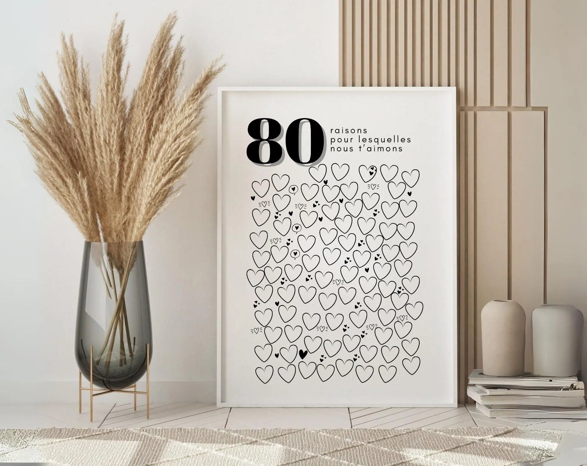 Affiche 80 raisons pour lesquelles nous t’aimons - Livre d'or 80 ans FLTMfrance