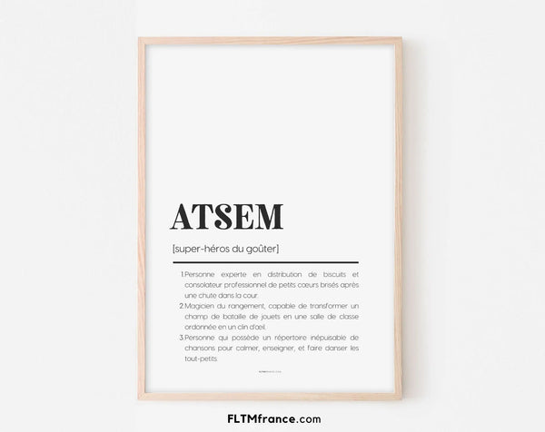 Affiche définition ATSEM - Affiche définition humour