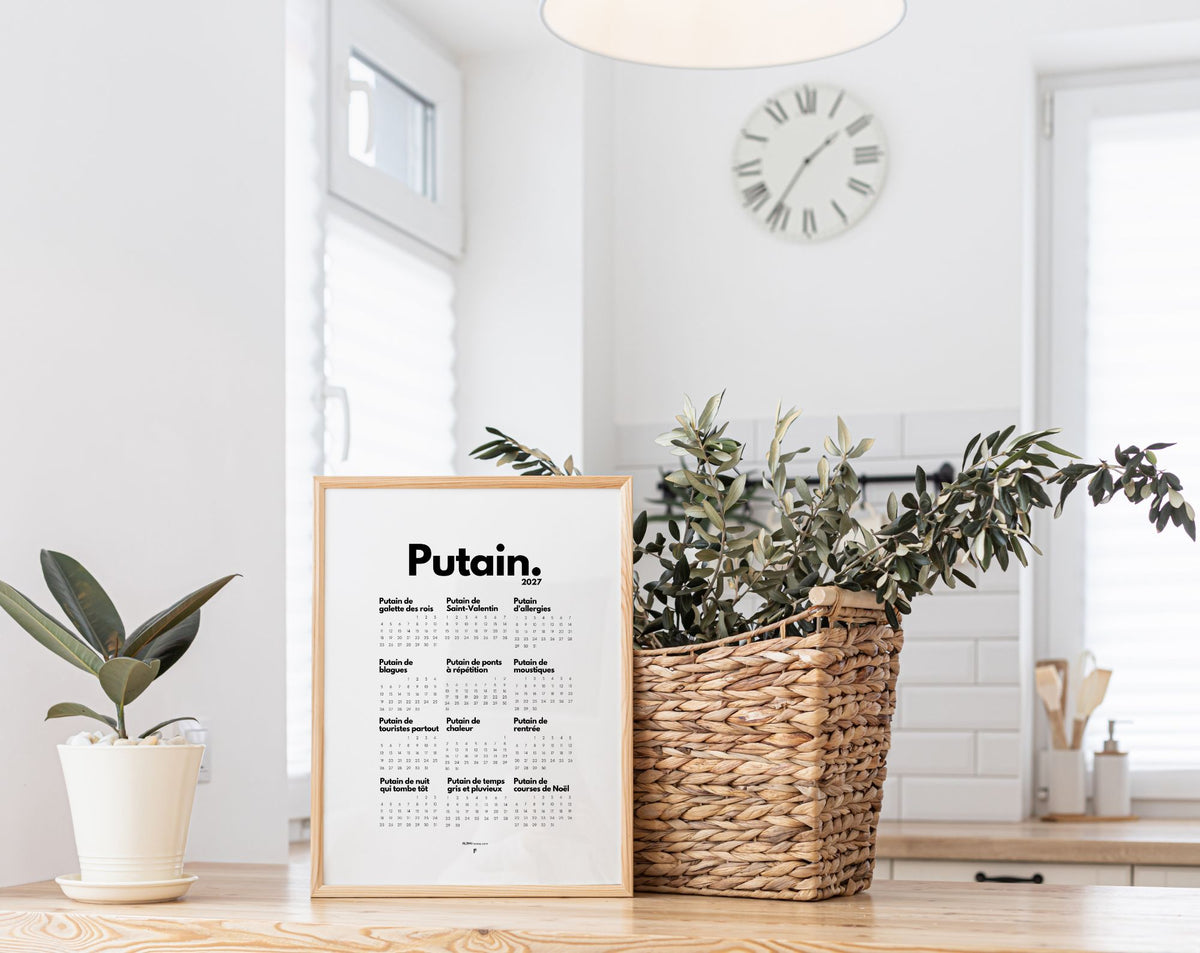 Calendrier Putain 2027 officiel - Calendrier humour à imprimer
