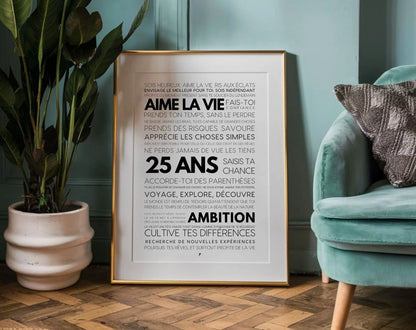 25 ans les mots - Affiche anniversaire FLTMfrance