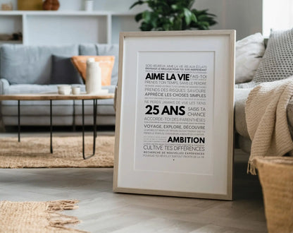 25 ans les mots - Affiche anniversaire FLTMfrance