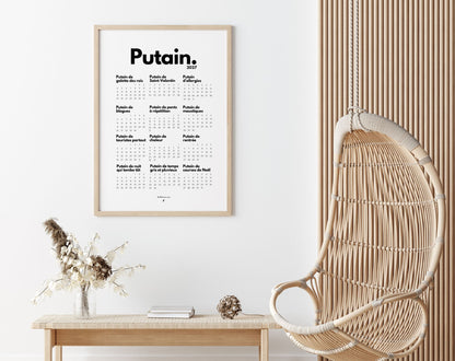 Calendrier Putain 2027 officiel - Calendrier humour à imprimer