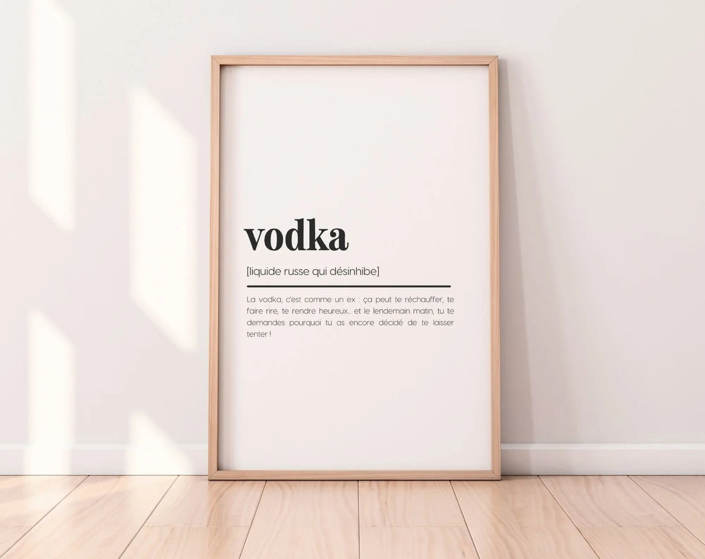 Affiche définition vodka - Affiche définition humour FLTMfrance