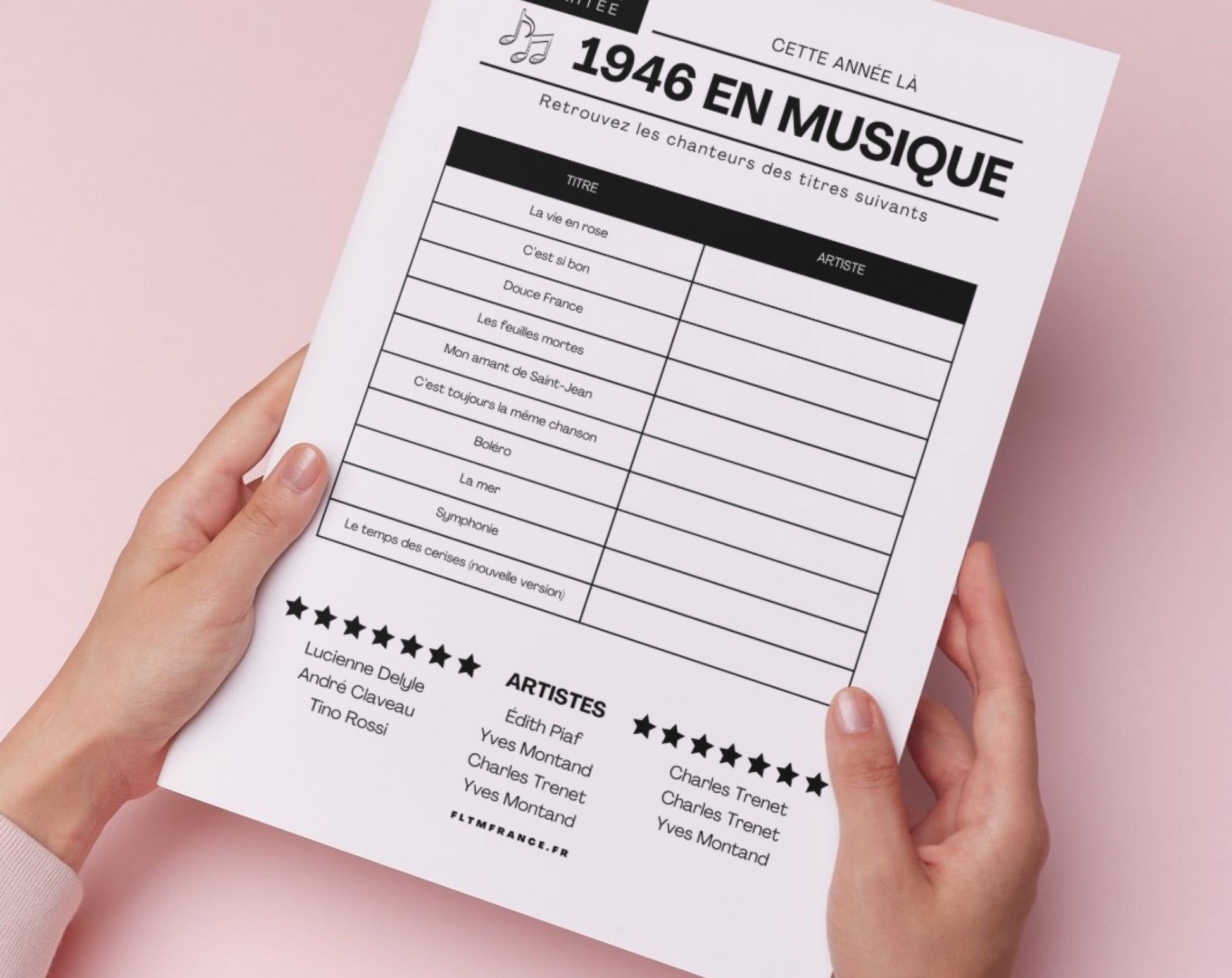 Jeu anniversaire année 1946 - 10 jeux à imprimer pour fêter les 80 ans FLTM