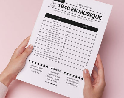 Jeu anniversaire année 1946 - 10 jeux à imprimer pour fêter les 80 ans FLTM