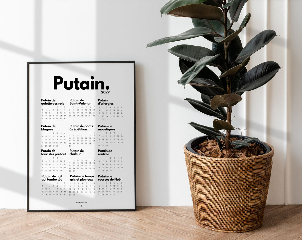 Calendrier Putain 2027 à personnaliser et imprimer soi-même