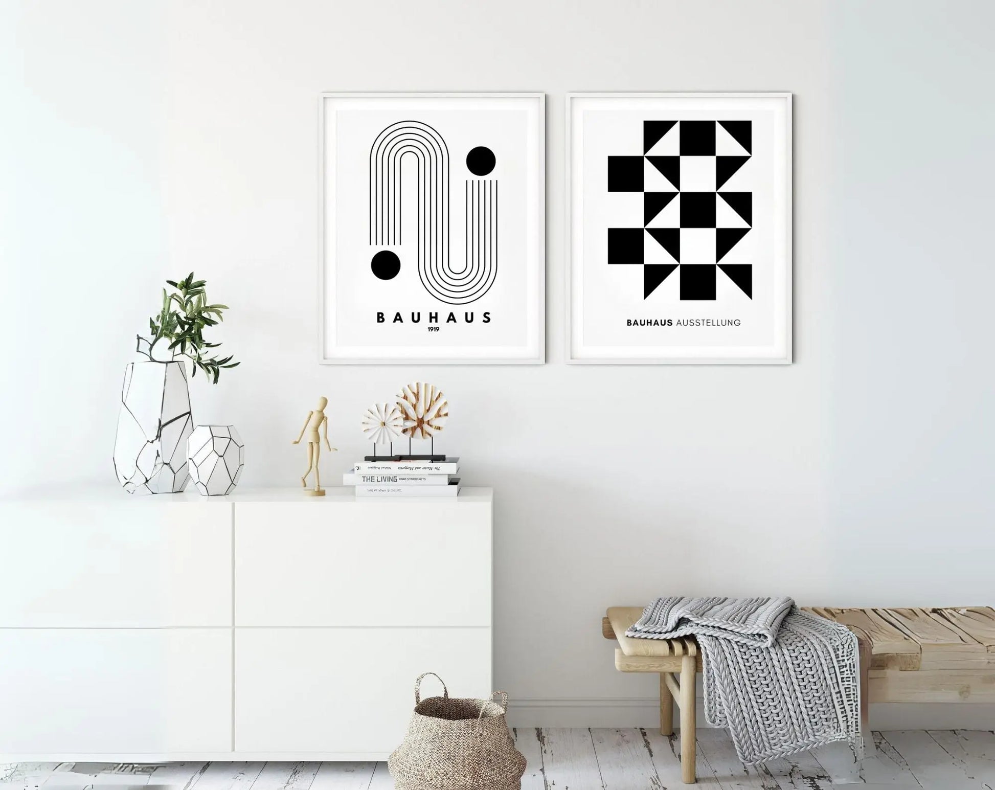 3 affiches Bauhaus Noir et blanc FLTMfrance