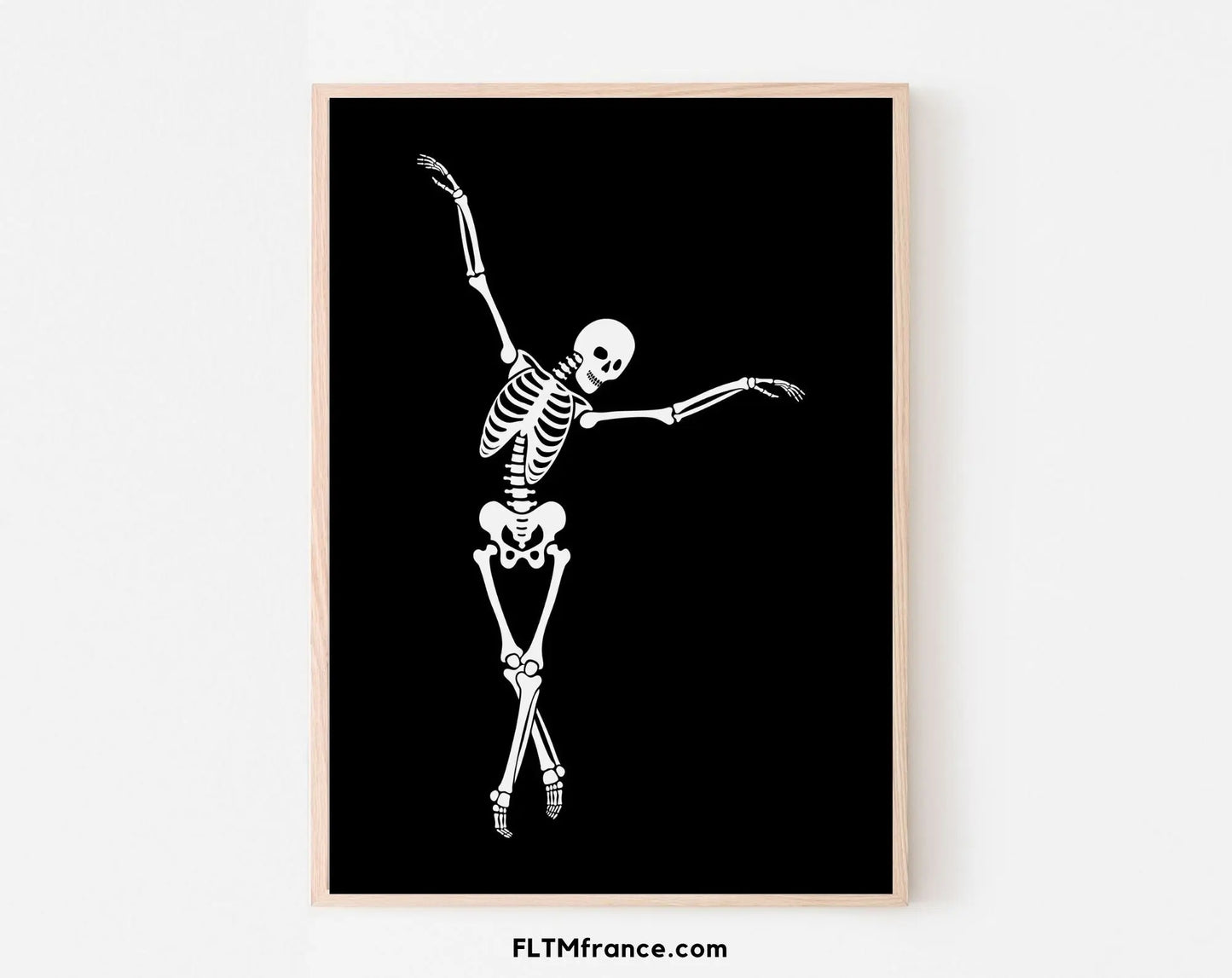 3 affiches de squelettes qui dansent Halloween - Décoration Halloween FLTMfrance