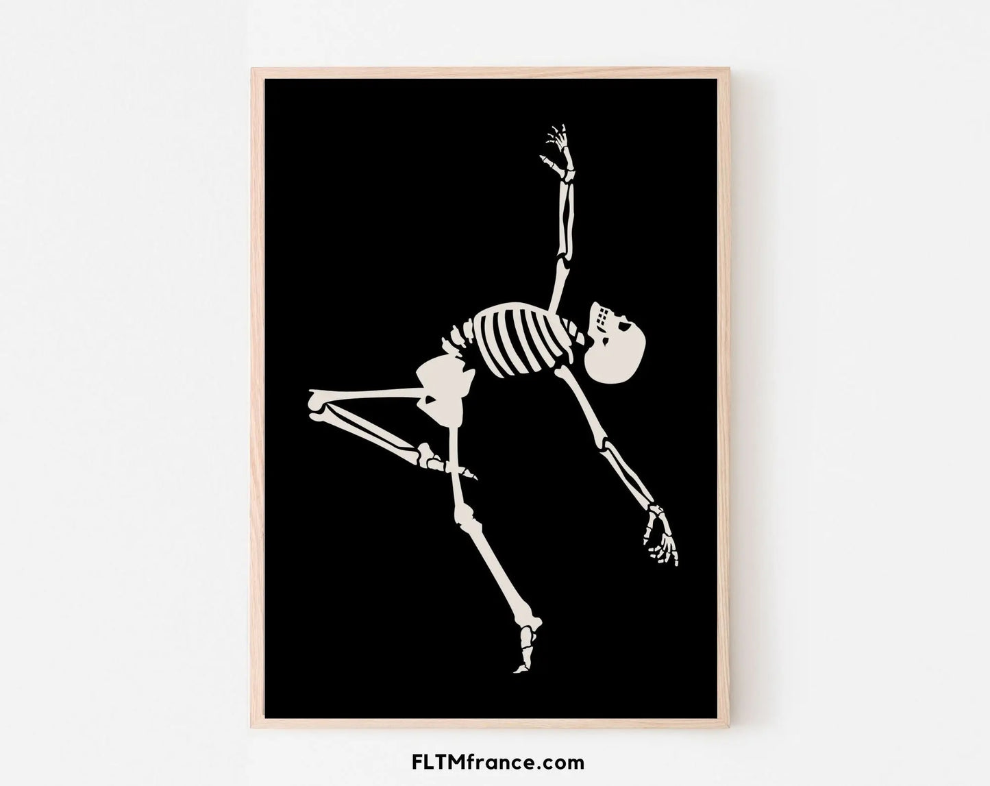 3 affiches de squelettes qui dansent Halloween - Décoration Halloween FLTMfrance