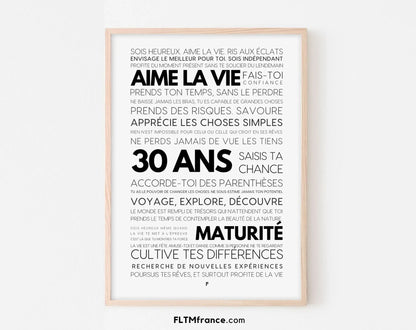 30 ans les mots - Affiche anniversaire FLTMfrance