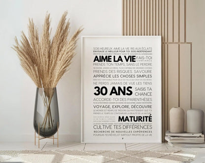 30 ans les mots - Affiche anniversaire FLTMfrance