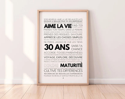 30 ans les mots - Affiche anniversaire FLTMfrance