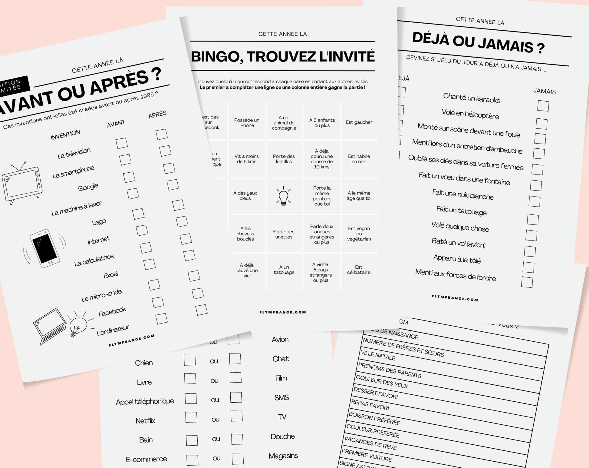 Jeu anniversaire année 1996 - 10 jeux à imprimer pour fêter les 30 ans FLTM