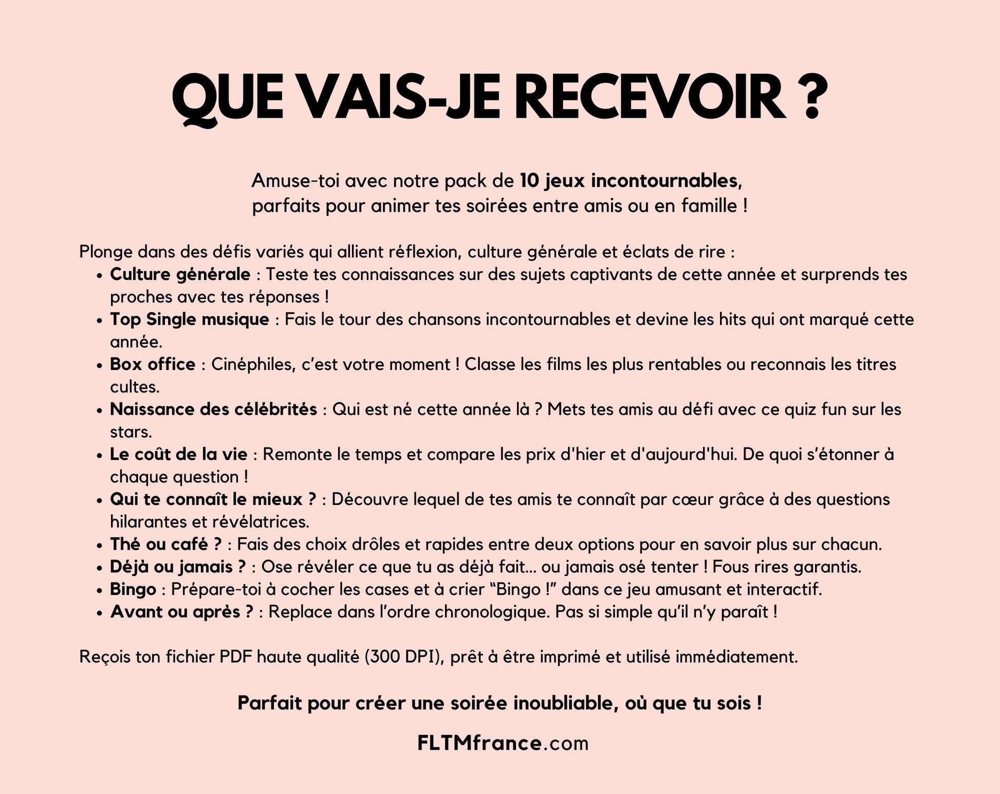 Jeu anniversaire année 1996 - 10 jeux à imprimer pour fêter les 30 ans FLTM